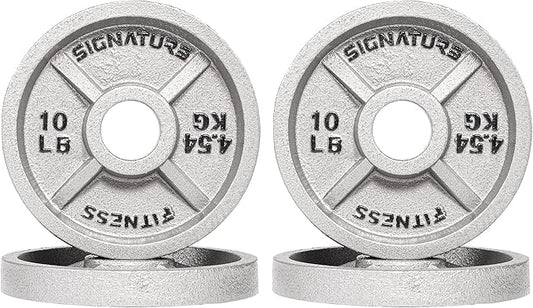 Deep Dish 2-Inch Olympic Cast Iron Weight Plates with E-Coating