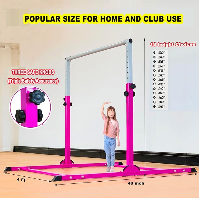 Gymnastic Bar for Kids Gymnastic Kip Bar Horizontal 3-15 Years