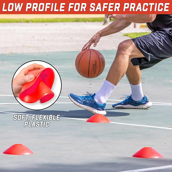 GoSports Premium Sports Cones for Agility Training and 20 Pack