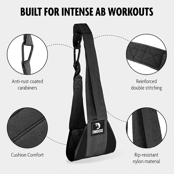 DMoose Fitness Hanging Ab Straps for Pull Up 2 Rust-Resistant