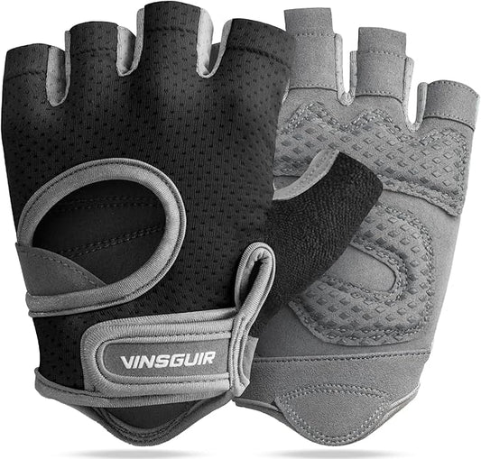 VINSGUIR Breathable Workout Gloves for Women, Weight Lifting Gloves for Gym, Cycling, Exercise, Fitness and Training, with Excellent Grip and Cushion Pads