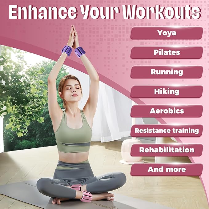 Wearable Wrist & Ankle Weights Set of 2/4