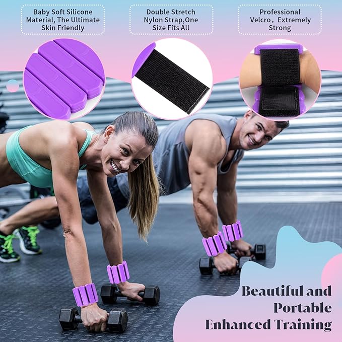 Wrist & Ankle Weights for Women Men 2 (1Lb (1Lb Each)