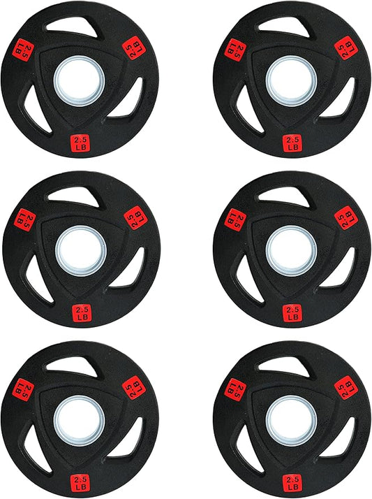 Signature Fitness Vinyl Coated Cast Iron Plate Weight Plate for Strength Training and Weightlifting, Standard or Olympic, Multiple Sizes