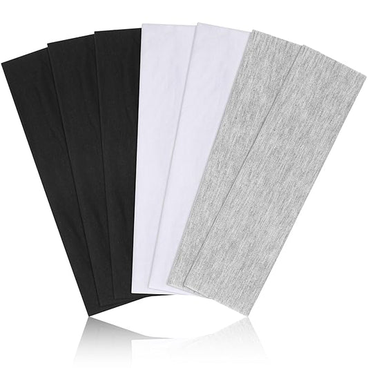 Headbands for Women Non Slip - 7PCS Fashion Sports Hair Bands for Women's Hair, Soft Cotton Cloth Stretchy Headbands for Women for Workout Yoga Running