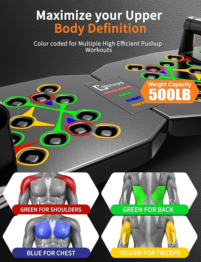 Push UP Board, Pilates Bar & 20 Fitness Accessories with Resistance Bands Ab Roller Wheel, 25 in 1 Foldable Push up Bar at Home Gym, Workout Exercise Equipment for Man and Women-Blackgray