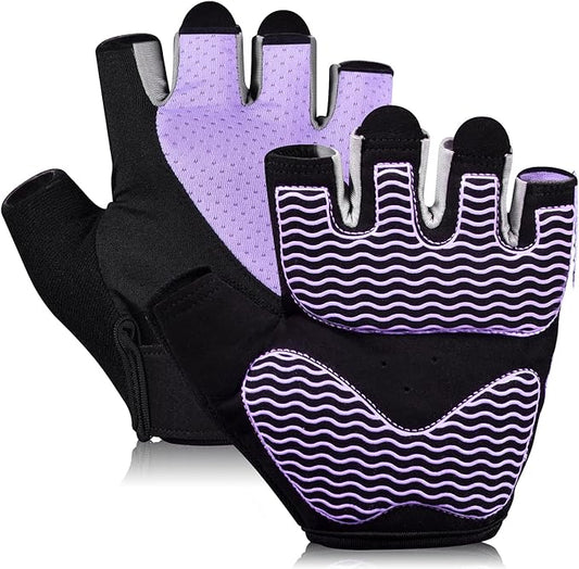 Sunnex Gym Gloves - Fingerless, Breathable Workout Gloves for Weightlifting, Cycling & More