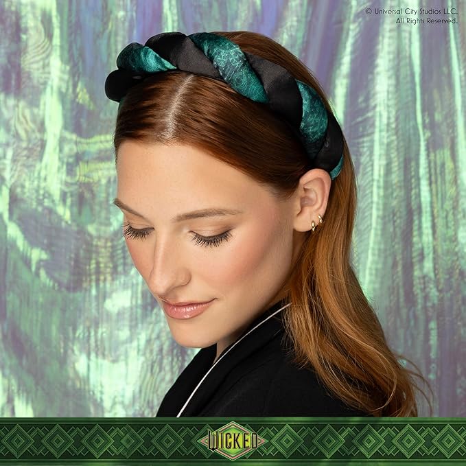 Wicked Elphaba Satin Twisted Spa Headband - Makeup Headband - Scunci by Conair