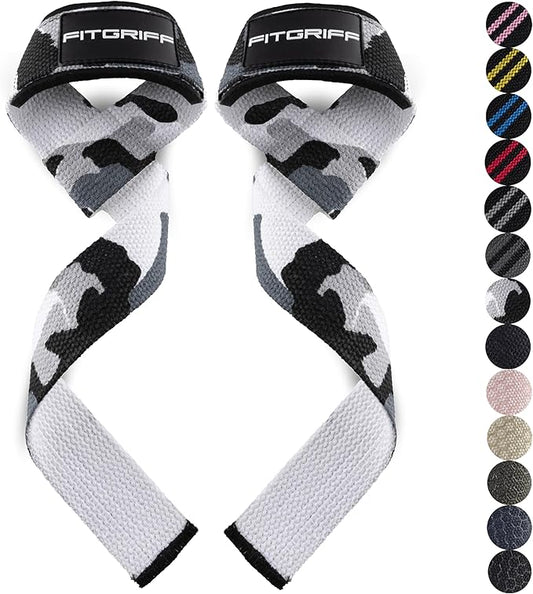 Fitgriff® Lifting Wrist Straps for Weightlifting, Gym, Deadlift, Workout (Made of Premium Cotton & Padded) - Men & Women