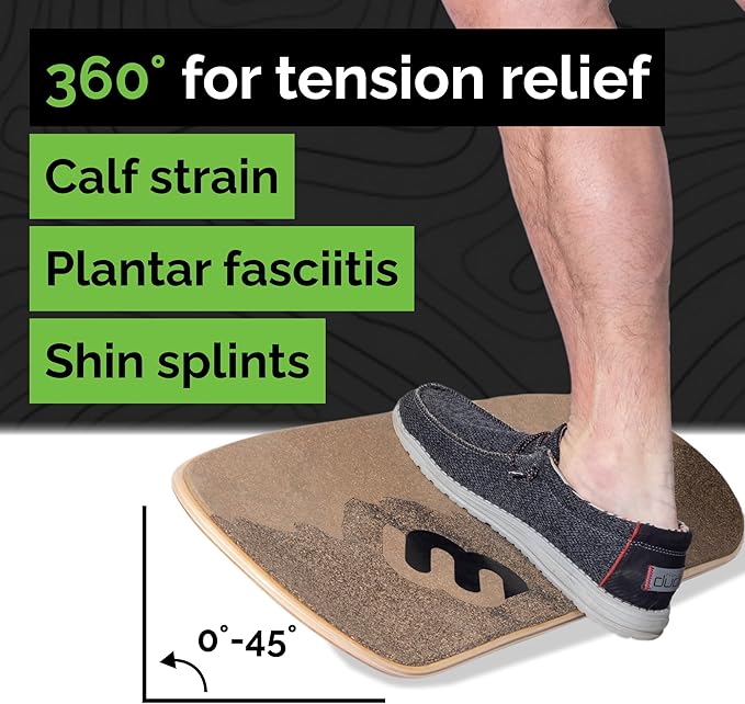 Wide Standing Desk Balance Board with Standing Desk Mat and Stabilizing Ring - Anti-Fatigue Balance Board for Standing Desks
