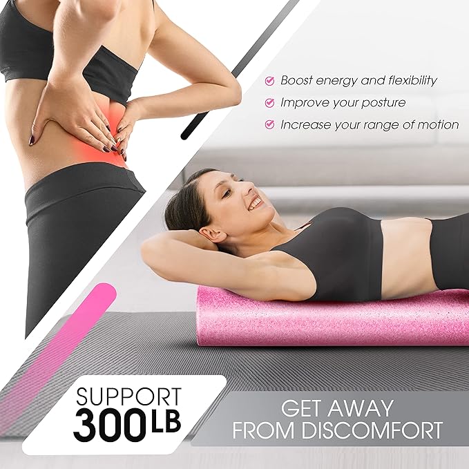 Yes4All High-Density Foam Roller for Back Pain Relief 12, 18, 18, 24, 24, 36 36 inch
