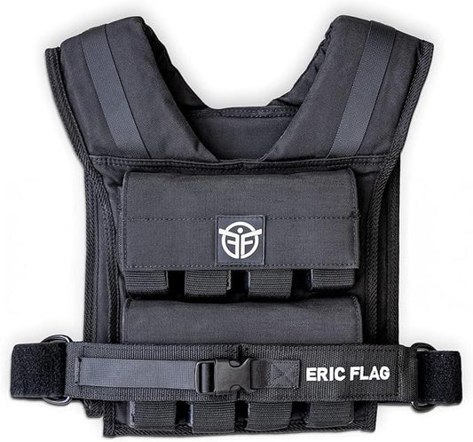Weighted Vest - 40 lb Adjustable Weight Vest for Men & Women - Ideal for Crossfit, Calisthenics, Running & Walking - Comfortable, Durable, Breathable - Includes Removable Weights