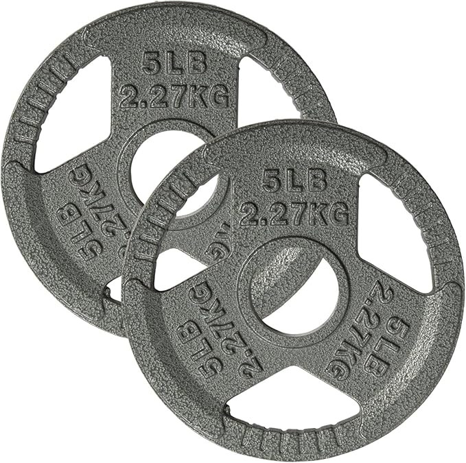 Yes4All Olympic Rubber Grip Plates for Barbell 2-Inch Weight