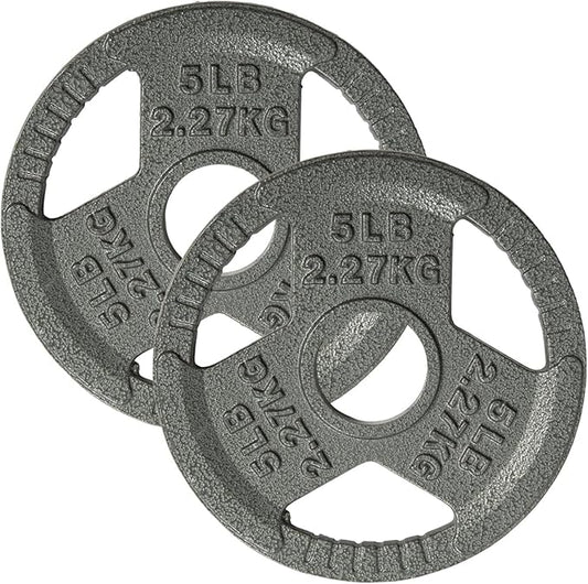 Yes4All Olympic Rubber Grip Plates for Barbell 2-Inch Weight