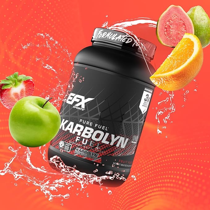 EFX Sports Karbolyn Fuel | Fast-Absorbing Carbohydrate Powder | Carb Load, Sustained Energy, Quick Recovery | Stimulant Free | 36 Servings (Fruit Punch)