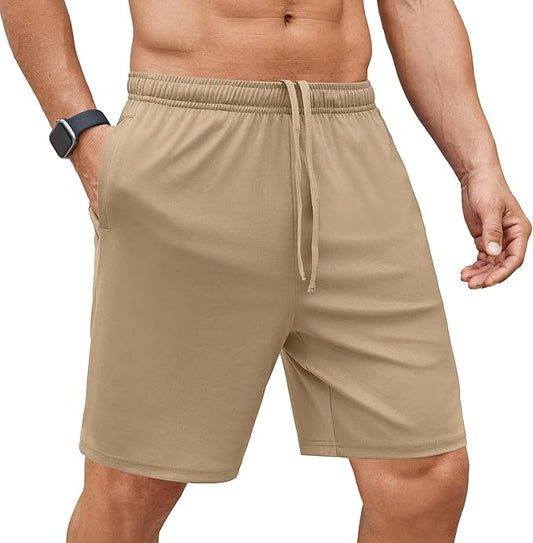 COOFANDY Men's Gym Workout Shorts 7 Inch Stretch Athletic Shorts Lightweight Running Training Short Pants with Pockets