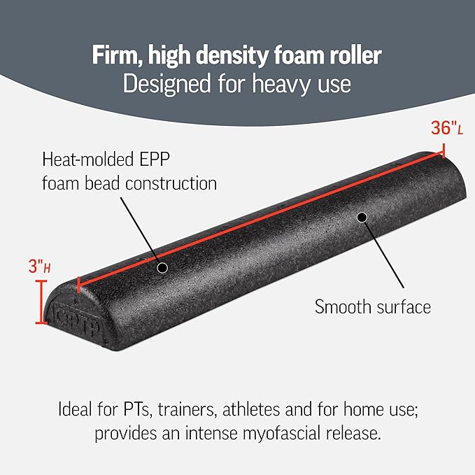 OPTP AXIS Firm Foam Roller 36" X 3" Half-Round)