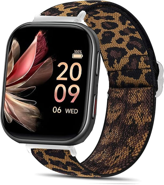 Compatible for FITVII Fitness Tracker Bands, 18mm, 20mm, 22mm Stretch Elastics Nylon Adjustable Replacement Strap Accessories