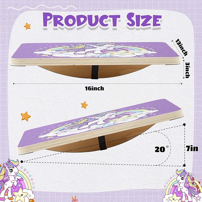 Wooden Balance Board 360° Rotation with Crossed Base Wobble Board for Physical Therapy,standing Desk,core Strength - Children Easter Gift