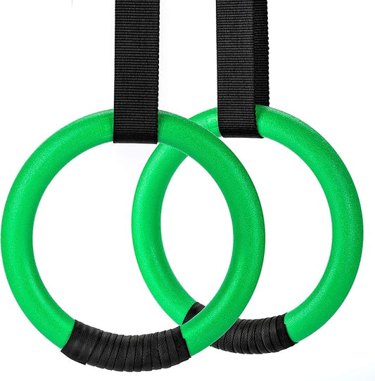 PACEARTH Gymnastic Rings 1100lbs Capacity with 14.76ft Adjustable