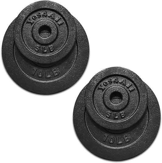 Yes4All 1.15 Inch Cast Iron Weight Plate -