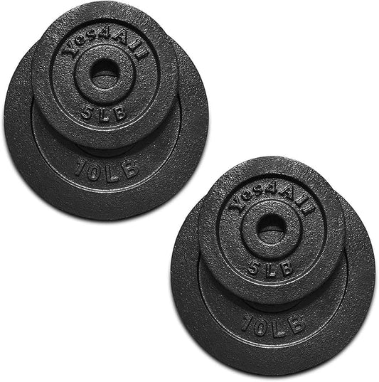 Yes4All 1.15 Inch Cast Iron Weight Plate -