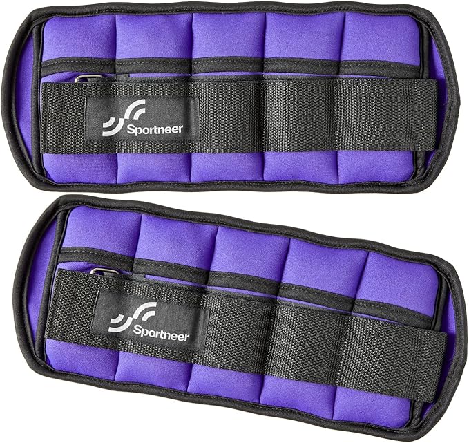 Sportneer Adjustable Ankle Wrist Weights for Men Women Kids 2 lbs 1 Pair 4 lbs