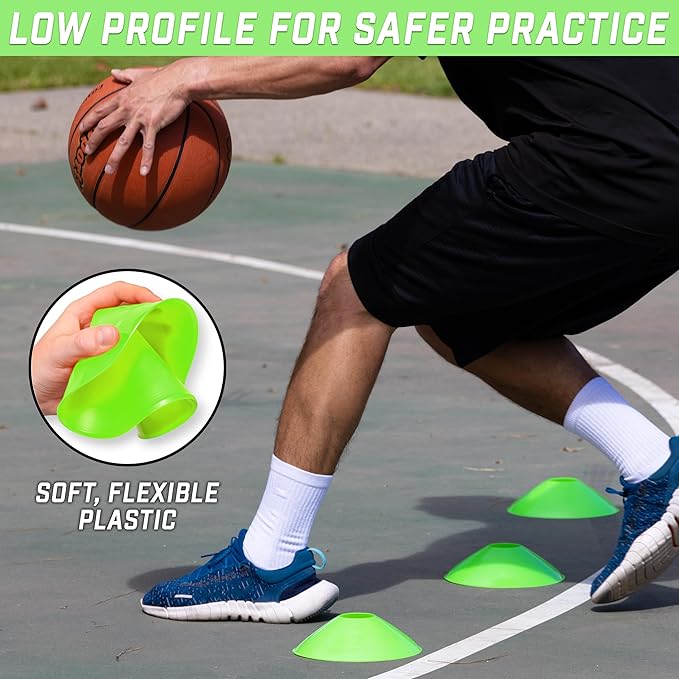 GoSports Premium Sports Cones for Agility Training and 20 Pack