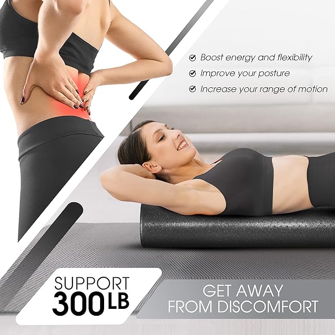 Yes4All High-Density Foam Roller for Back Pain Relief 12, 18, 18, 24, 24, 36 36 inch