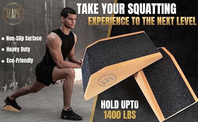 Squat Wedge Blocks - Pack of 2 Non-Slip 30 Day