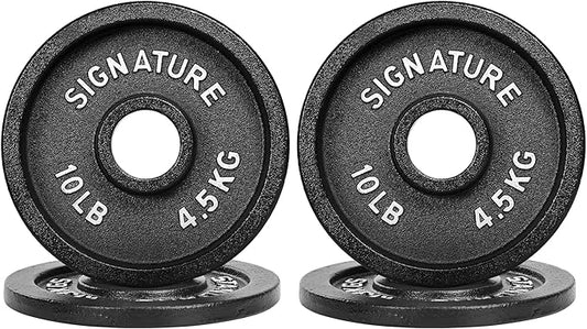 Deep Dish 2-Inch Olympic Cast Iron Weight Plates with E-Coating