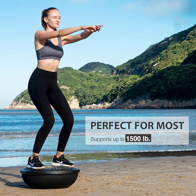 ZELUS 25in. Balance Ball 1500lb Inflatable 2 Bands,