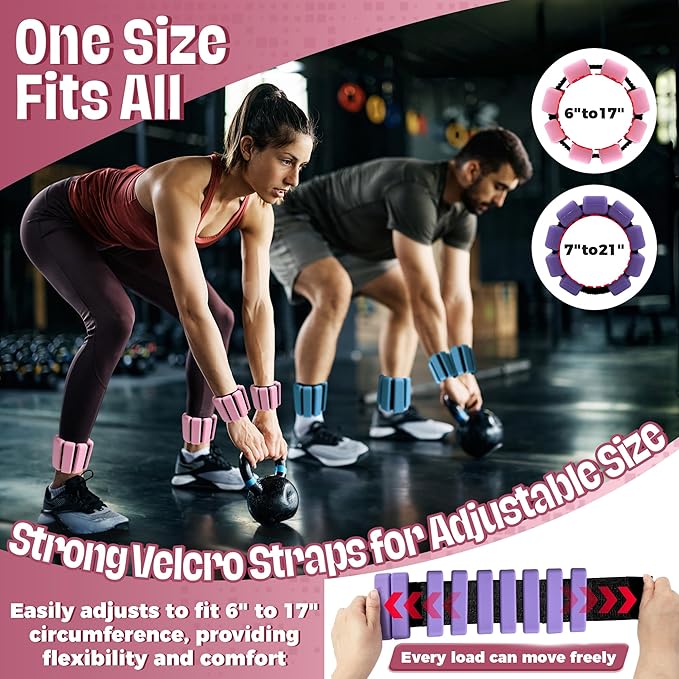 Wearable Wrist & Ankle Weights Set of 2/4
