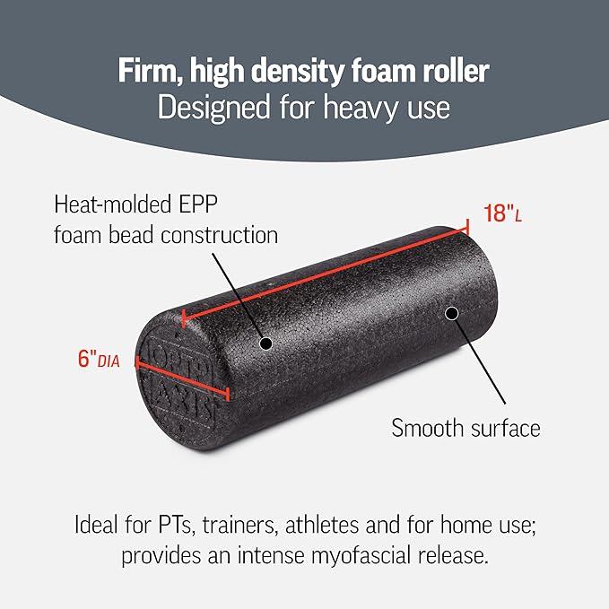 OPTP AXIS Firm Foam Roller 18" X 6" Round)