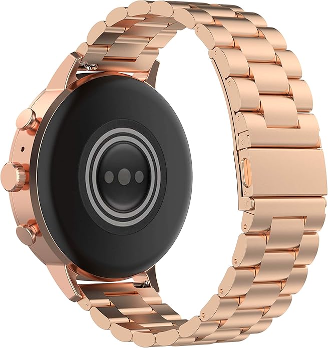 FitTurn Bands Compatible with Letscom, Letsfit, Lintelek, Yamay SmartWatch -Replacement Classic Stainless Steel Metal WatchBand for ID205L, ID205U,ID215G, ID205, ID216, ID205S, SW021