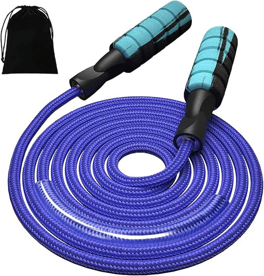 FITMYFAVO Jump Rope Cotton Adjustable Skipping Weighted jumprope