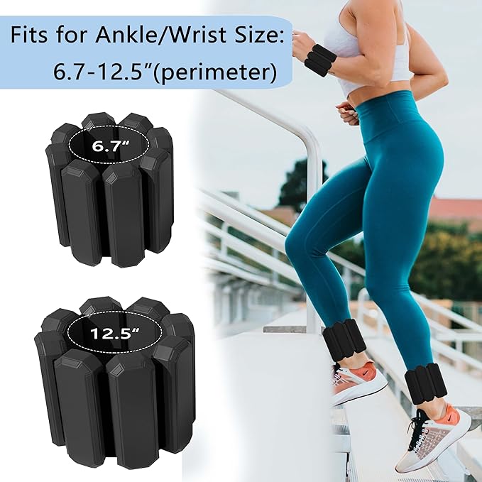 Pilates Wrist And Ankle Weights For Women At Home 1 lb 2 For