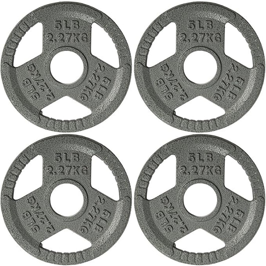 Yes4All Olympic Rubber Grip Plates for Barbell 2-Inch Weight