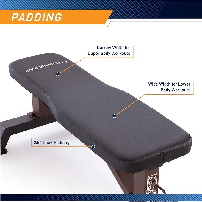 Steelbody Deluxe Utility Weight Bench for Home Gym