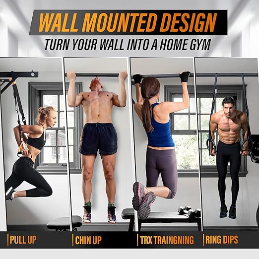 Yes4All Heavy Duty Wall Mounted Pull Up Bar