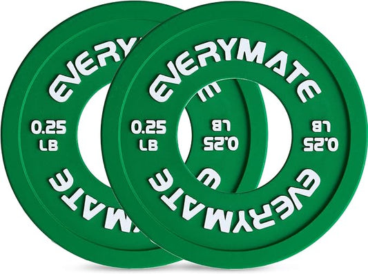 Rubber Fractional Weight Plates Set of 8 Micro 0.25LB 0.5LB 0.5LB 0.75LB 0.75LB 1 1 LB