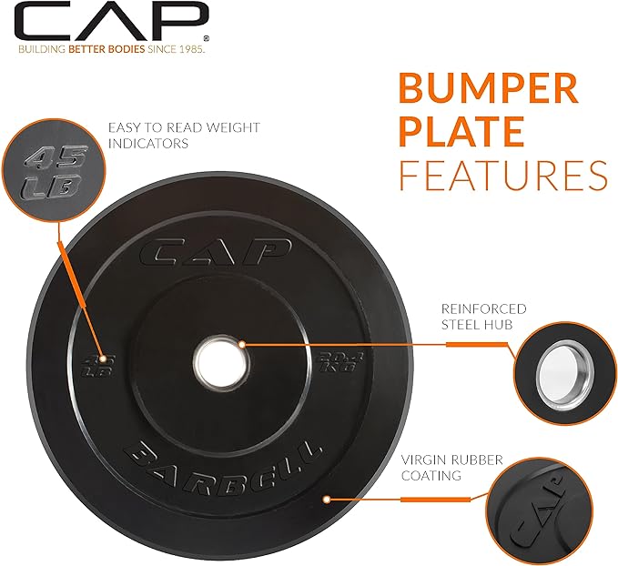 CAP Barbell Rubber Olympic Bumper Plate