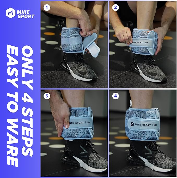 Ankle Weights 1 Pair 2 4 6 8 10 Lbs