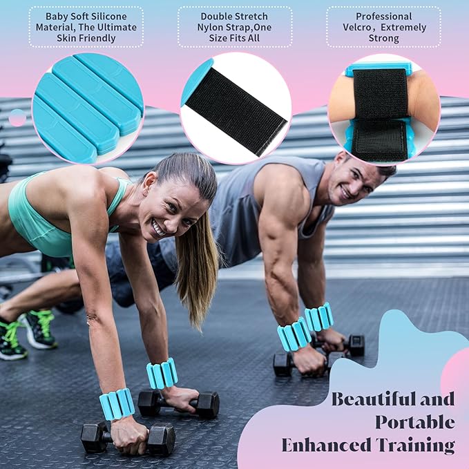 Wrist & Ankle Weights for Women Men 2 (1Lb (1Lb Each)