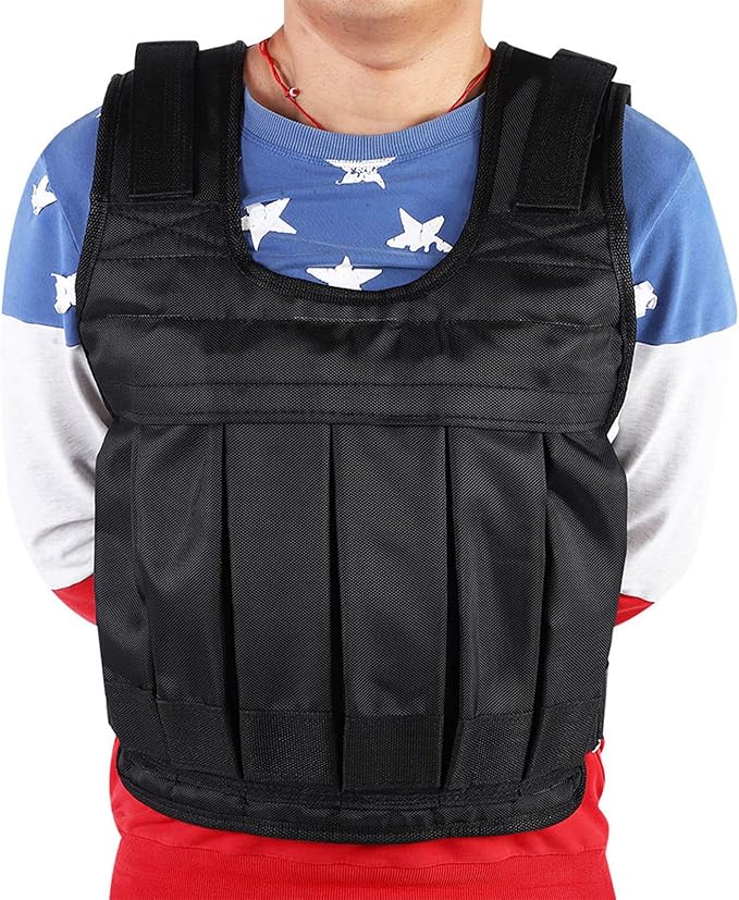 Weighted Vest, To Fit Large Big Guy Weighted Vests, Oxford Cloth Heavy Duty 50KG Weighted Vest Strength Training Jacket for Workout Fitness