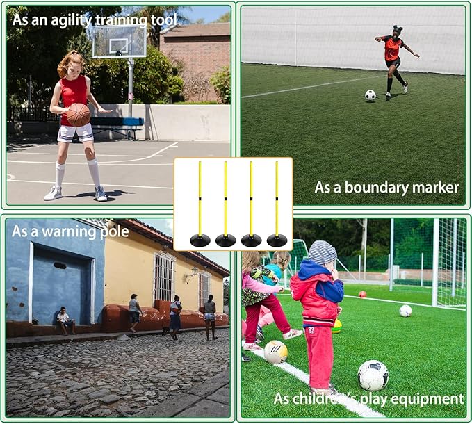Soccer Agility Poles Set Detachable Sports Trainning Speed