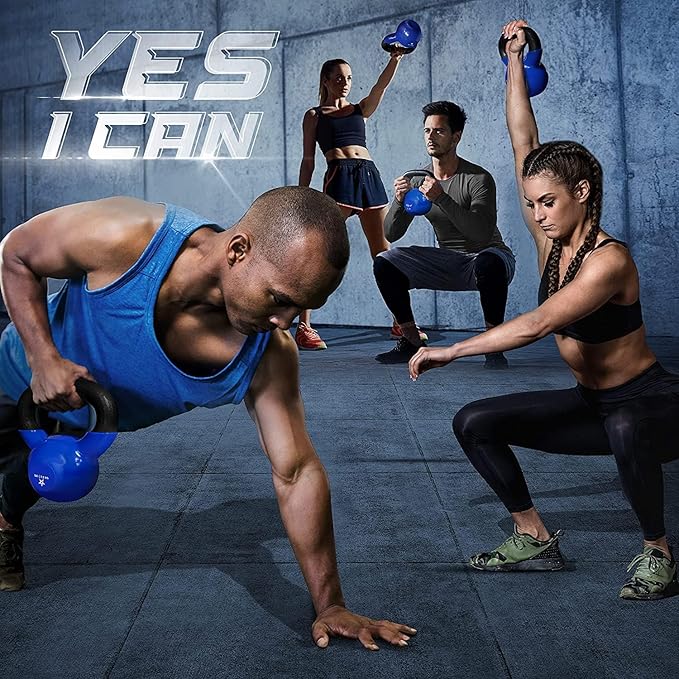 Yes4All Combo Kettlebells Vinyl Coated Weight Sets Great