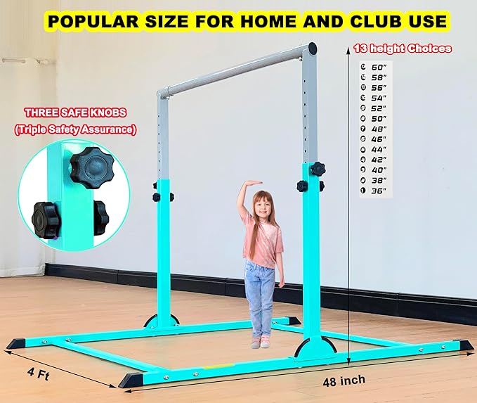 Gymnastic Bar for Kids Gymnastic Kip Bar Horizontal 3-15 Years