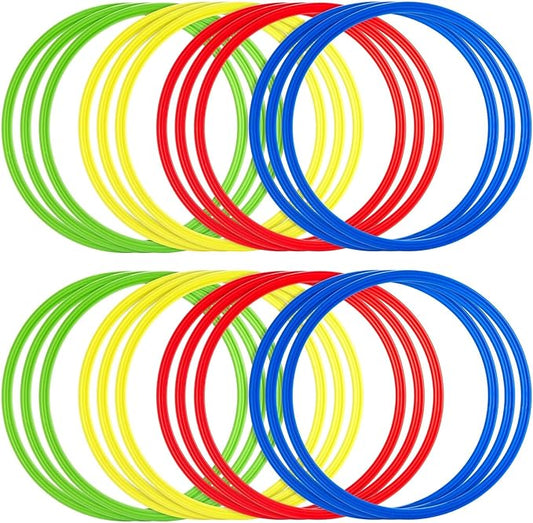 Juvale 24 Pack Agility and Speed Training Rings (15.75 Inches)