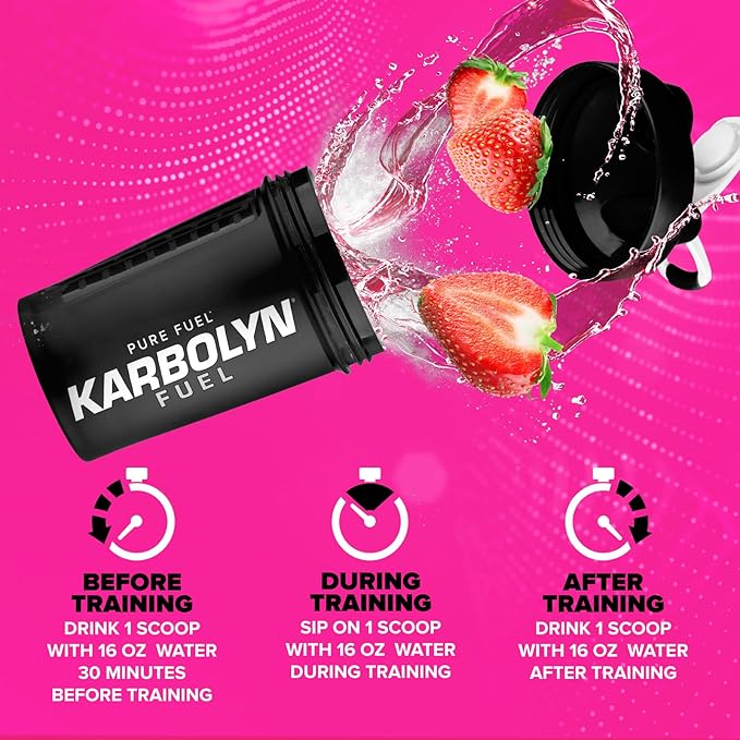 EFX Sports Karbolyn Fuel | Fast-Absorbing Carbohydrate Powder | Carb Load, Sustained Energy, Quick Recovery | Stimulant Free | 35 Servings (Strawberry)